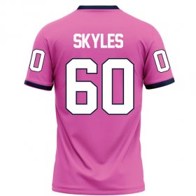 Asher Skyles #60 Pink Elite Football Jersey - Bowl game limited Racers jersey