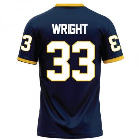 Baxter Wright #33 Navy Elite Football Jersey - Custom Racers jersey for military appreciation