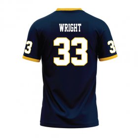 Baxter Wright #33 Navy Stitched Football Jersey - Compare authentic vs replica Racers jerseys