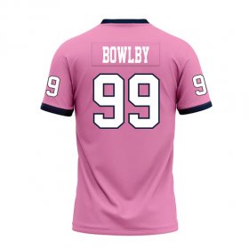 Brock Bowlby #99 Pink Replica Football Jersey - Racers navy alternate jersey 2025