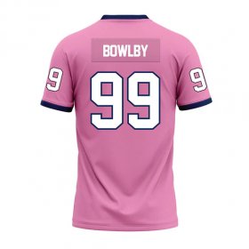 Brock Bowlby #99 Pink Stitched Football Jersey - Women's slim fit Racers top