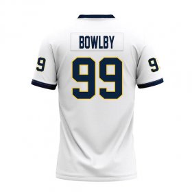 Brock Bowlby #99 White Replica Football Jersey - Stitched tackle twill Racers jersey