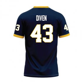Connor Diven #43 Navy Replica Football Jersey - Personalized Racers senior night jersey