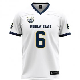 Custom name and number Racers jersey - Kywon Morgan #6 100th Year White Football Jersey