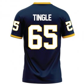 Devin Tingle #65 Navy Elite Football Jersey - Moisture-wicking Racers practice jersey