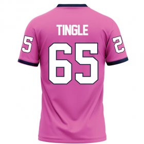 Devin Tingle #65 Pink Elite Football Jersey - Breakaway Racers fan jersey