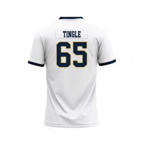 Devin Tingle #65 White Stitched Football Jersey - Fraternity Racers jersey with Greek letters