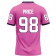 Gray Price #98 Pink Elite Football Jersey - New 2025 Racers jersey release date