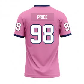 Gray Price #98 Pink Stitched Football Jersey - Next day delivery Racers jersey KY