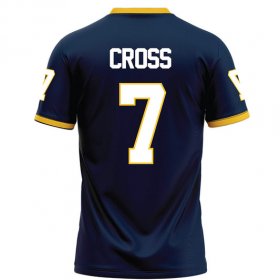 justice cross #7 Navy Elite Football Jersey - Moisture-wicking Racers practice jersey
