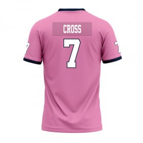 justice cross #7 Pink Limited Football Jersey - Personalized Racers senior night jersey
