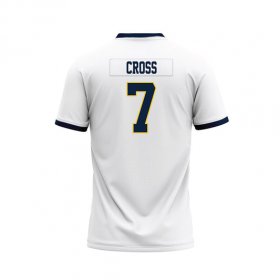 justice cross #7 White Stitched Football Jersey - Fraternity Racers jersey with Greek letters