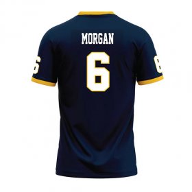 Kywon Morgan #6 Navy Stitched Football Jersey - Racers jersey payment plan