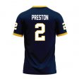 Larry Preston #2 Navy Fashion Football Jersey - Plus size women's Racers football top