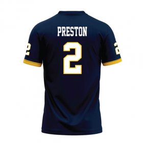 Larry Preston #2 Navy Football Jersey - Cheap authentic Racers jerseys