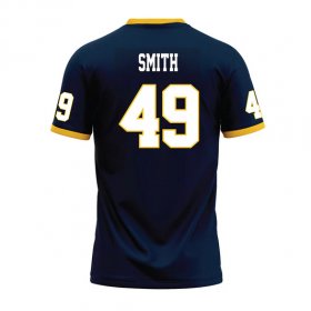 Malachi Smith #49 Navy Stitched Football Jersey - Racers jersey with OVC championship patch