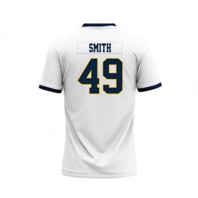Malachi Smith #49 White Stitched Football Jersey - Vintage 2000s Racers throwback jersey