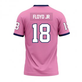 Marcus Floyd jr #18 Pink Stitched Football Jersey - Moisture-wicking Racers practice jersey