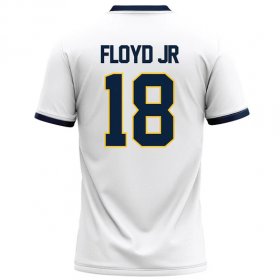 Marcus Floyd jr #18 White Elite Football Jersey - Racers jersey with OVC championship patch