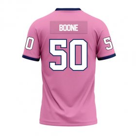 Tyler Boone #50 Pink Stitched Football Jersey - Back to school Racers sale