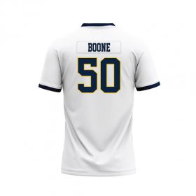 Tyler Boone #50 White Stitched Football Jersey - Racers senior day commemorative jersey