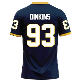 Vincent Dinkins #93 Navy Elite Football Jersey - Fraternity Racers jersey with Greek letters