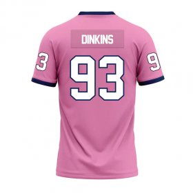 Vincent Dinkins #93 Pink Stitched Football Jersey - Free shipping Racers gear over $50